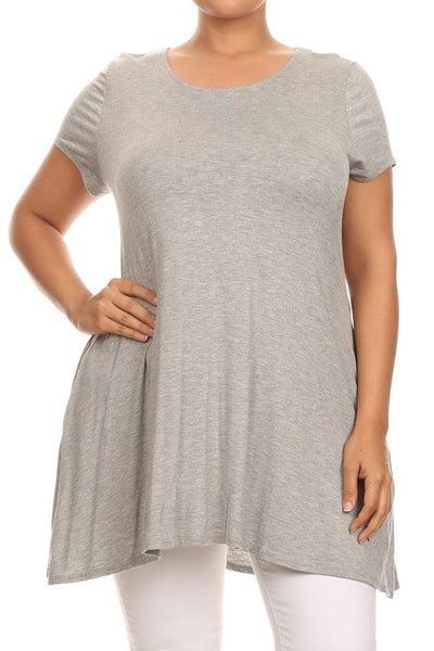 Short sleeves Side pockets Tunic top