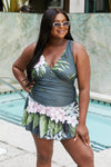 Swim Full Size Clear Waters Swim Dress in Aloha Forest