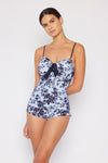 Azur Ruffle Trim One-Piece Swimsuit